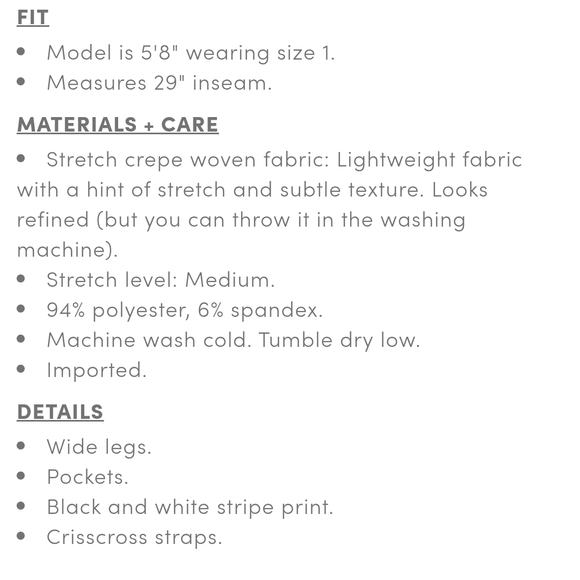 Torrid Black and White Jumpsuit with V-Neck and Pinstripes - Picture 2 of 7